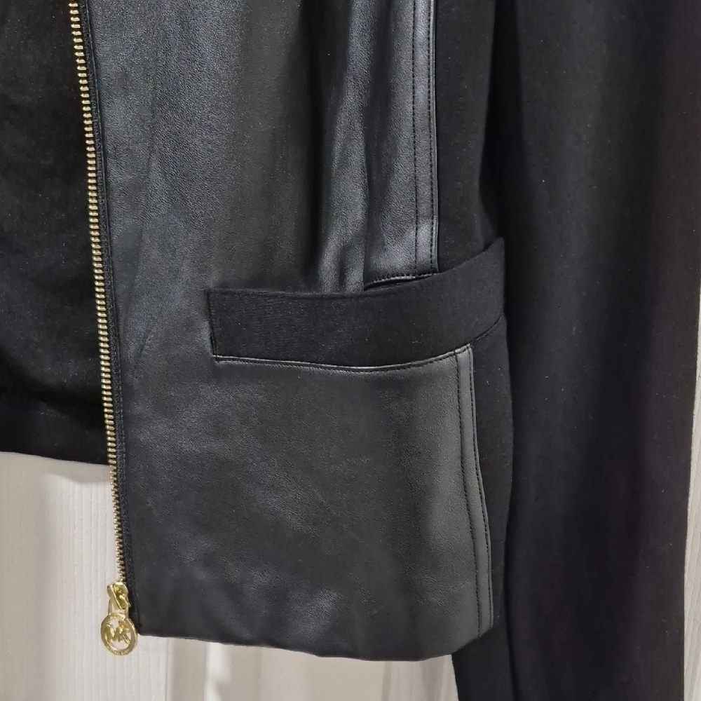 MICHAEL Michael Kors Black Jacket with Gold Zipper - Picture 5 of 9